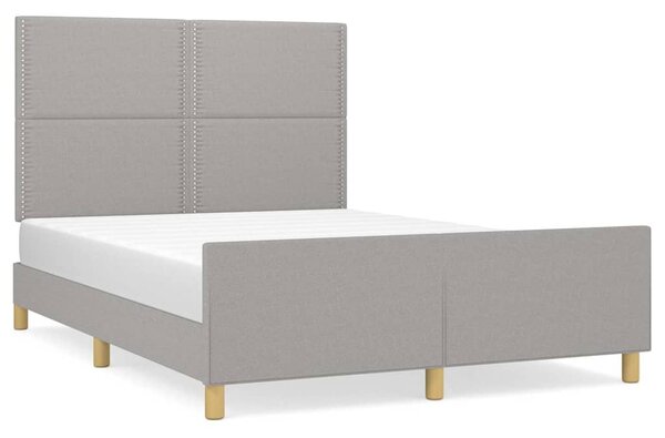 Rám postele bez matrace světle šedý 140 x 200 cm textil 3124976