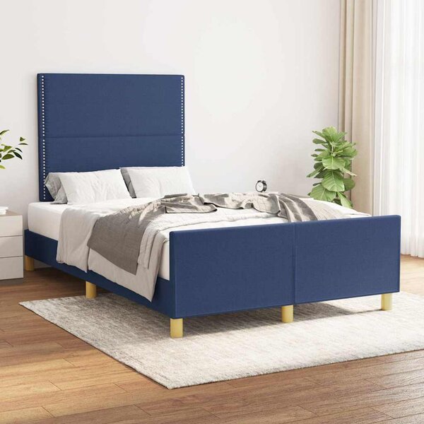 Rám postele bez matrace modrá 120x200 cm textil 3124966