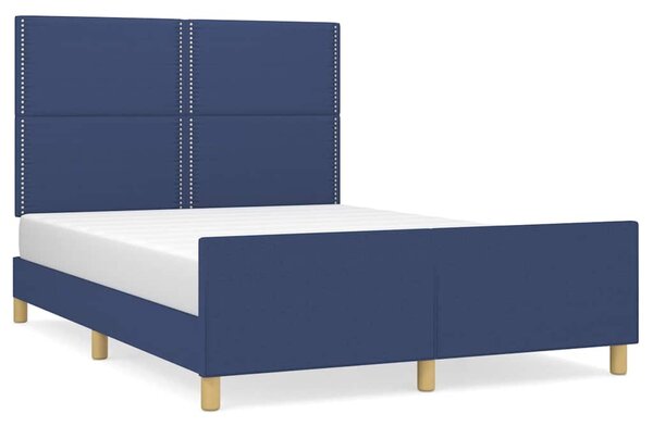 Rám postele bez matrace modrý 140 x 190 cm textil 3124974