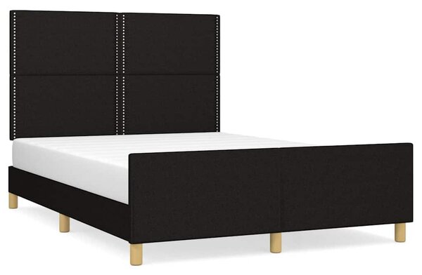 Rám postele bez matrace černý 140 x 190 cm textil 3124970