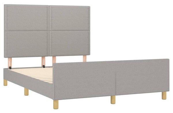 Rám postele bez matrace světle šedý 140 x 200 cm textil 3124976