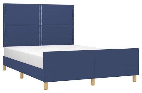 Rám postele bez matrace modrý 140 x 190 cm textil 3124974
