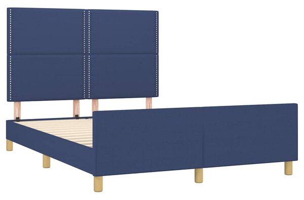 Rám postele bez matrace modrý 140 x 190 cm textil 3124974