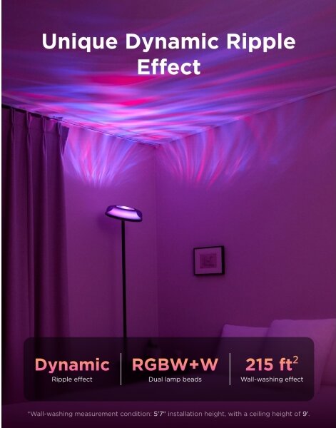 Govee-LED RGBICWW Stmívatelná stojací lampa UPLIGHTER MATTER LED/24W/230V Wi-Fi