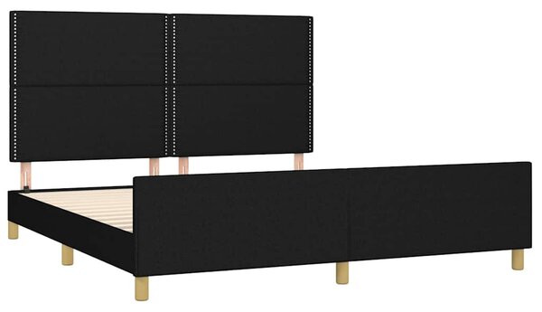 Rám postele bez matrace černý 180 x 200 cm textil 3124994