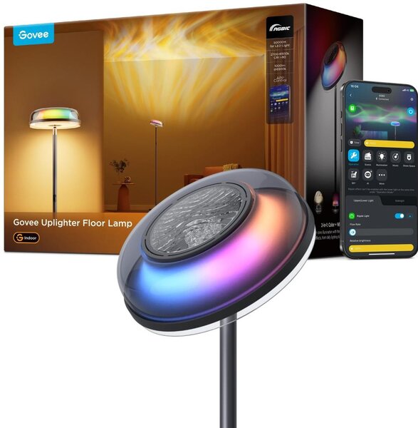 Govee-LED RGBICWW Stmívatelná stojací lampa UPLIGHTER MATTER LED/24W/230V Wi-Fi
