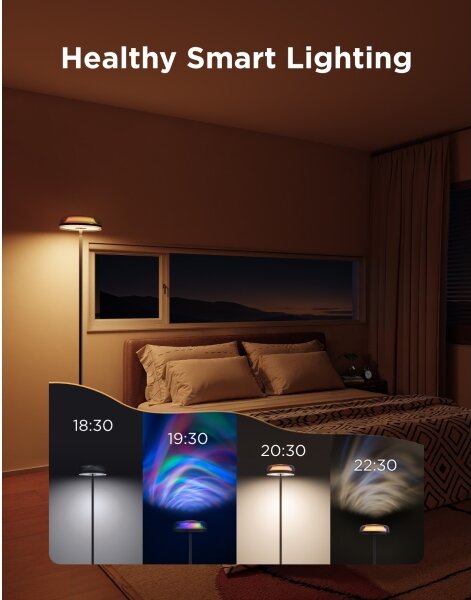 Govee-LED RGBICWW Stmívatelná stojací lampa UPLIGHTER MATTER LED/24W/230V Wi-Fi