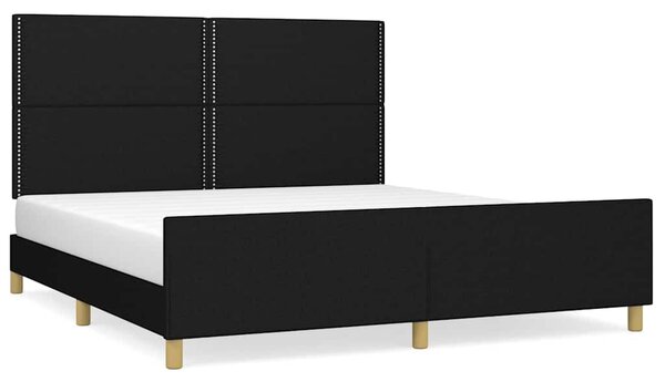 Rám postele bez matrace černý 180 x 200 cm textil 3124994
