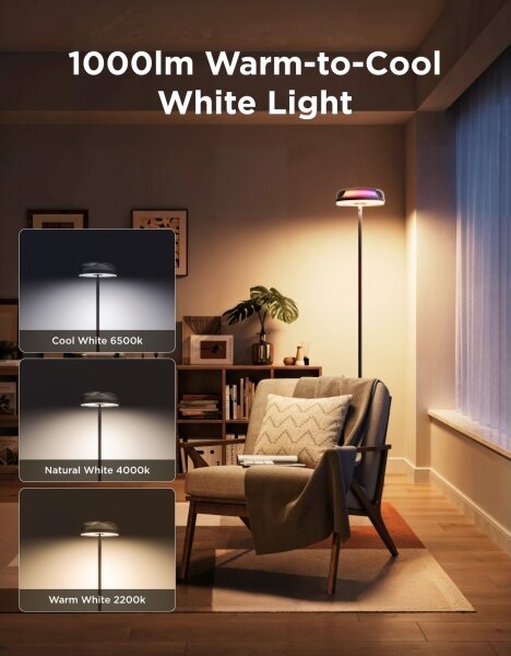 Govee-LED RGBICWW Stmívatelná stojací lampa UPLIGHTER MATTER LED/24W/230V Wi-Fi
