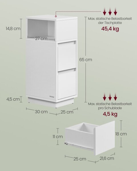 Set dvou nočních stolků LET856W01 (2ks)