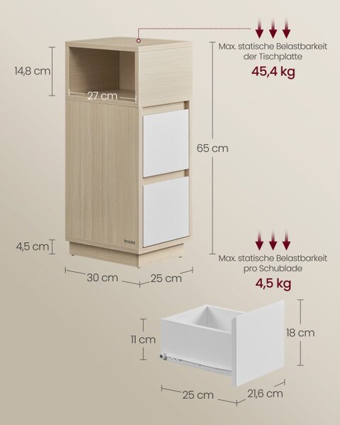 Set dvou nočních stolků LET856N01 (2ks)