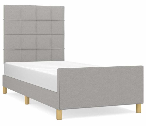 Rám postele bez matrace světle šedá 80 x 200 cm textil 3125009