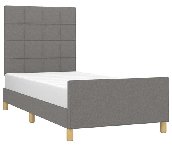 Rám postele bez matrace tmavě šedá 80 x 200 cm textil 3125010
