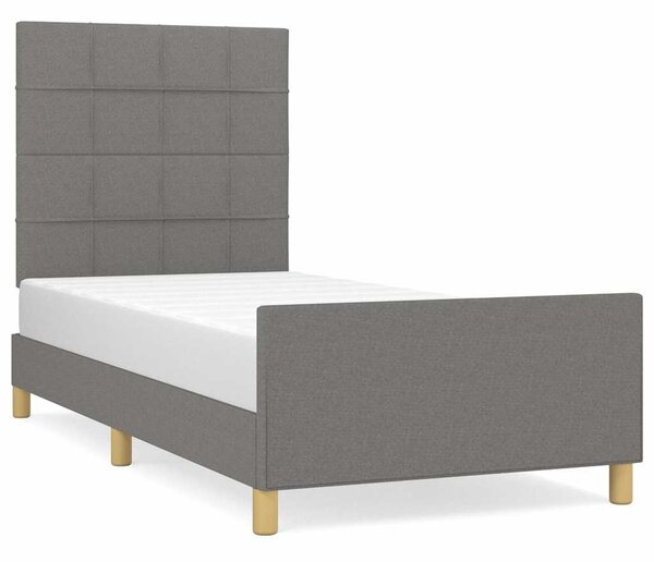 Rám postele bez matrace tmavě šedá 80 x 200 cm textil 3125010