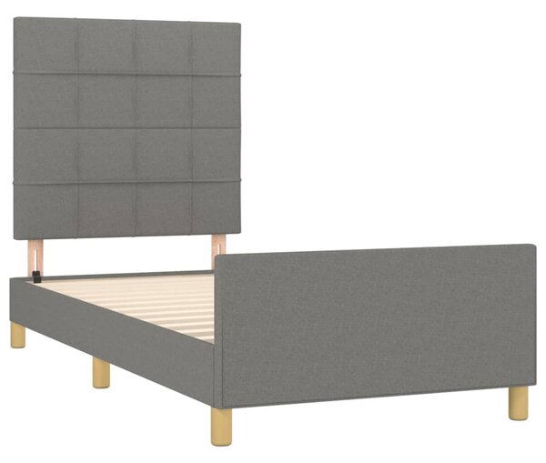 Rám postele bez matrace tmavě šedá 80 x 200 cm textil 3125010