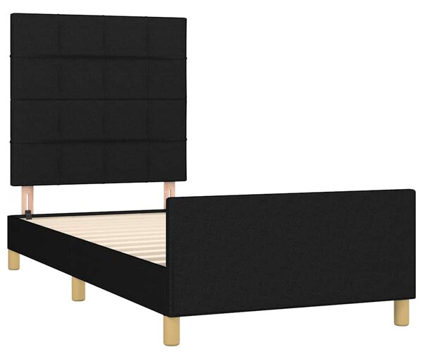 Rám postele bez matrace černá 80 x 200 cm textil 3125011