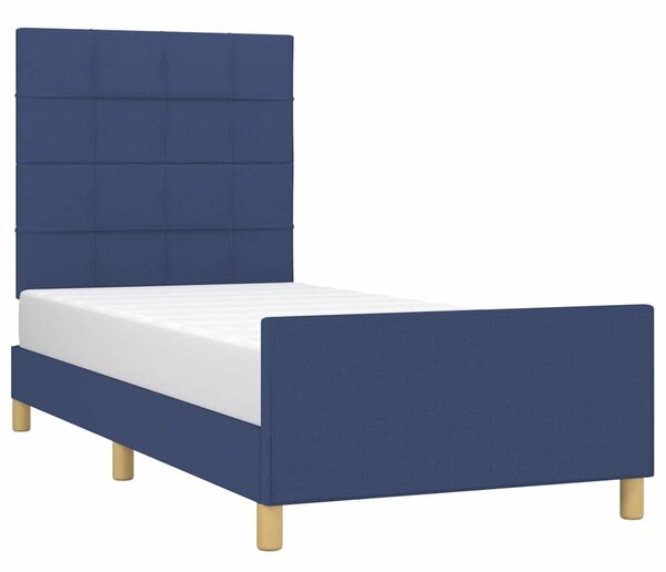 Rám postele bez matrací modrá 100x200 cm textil 3125039