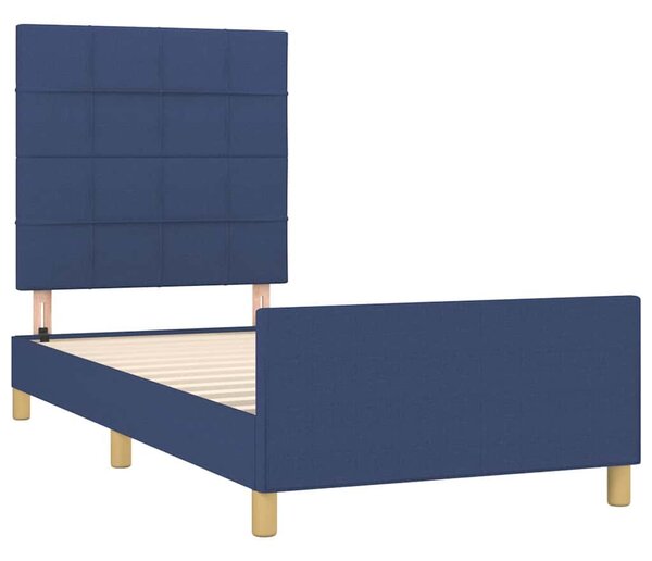 Rám postele bez matrací modrá 100x200 cm textil 3125039