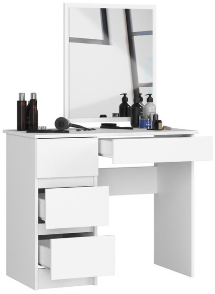 Toaletní stolek se zrcadlem T-6/SL 500x600 levý, bílý