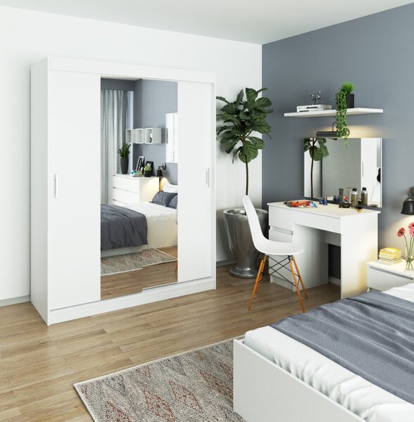 Toaletní stolek se zrcadlem T-6/SL 900x600 levý, bílý