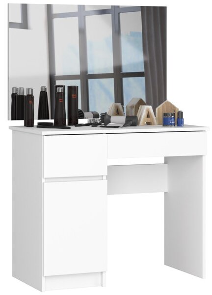 Toaletní stolek se zrcadlem CLP P-2/SL 900x600 levý, bílý