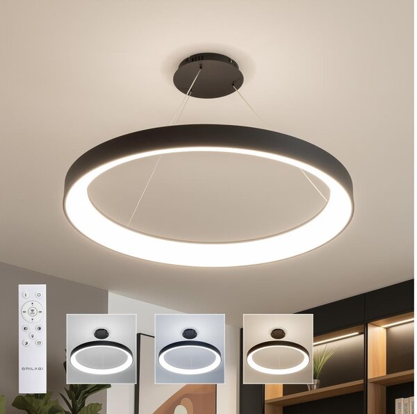 Brilagi - LED Stm. lustr FALCON II LED/108W/230V 3000-6500K pr. 80 cm černá + DO