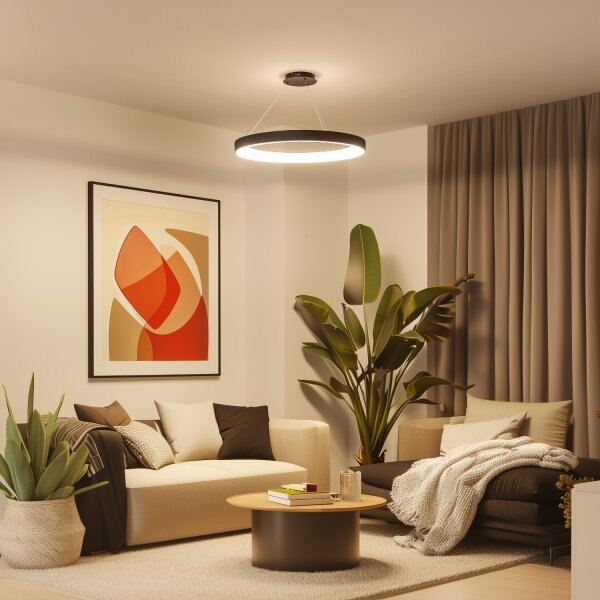 Brilagi - LED Stm. lustr FALCON II LED/108W/230V 3000-6500K pr. 80 cm černá + DO