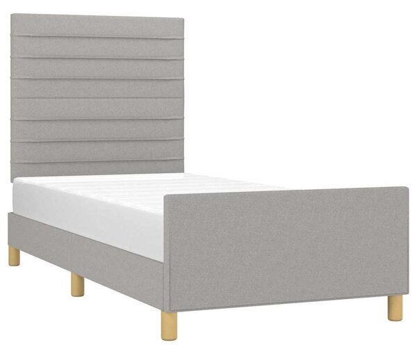 Rám postele bez matrace světle šedá 80 x 200 cm textil 3125090