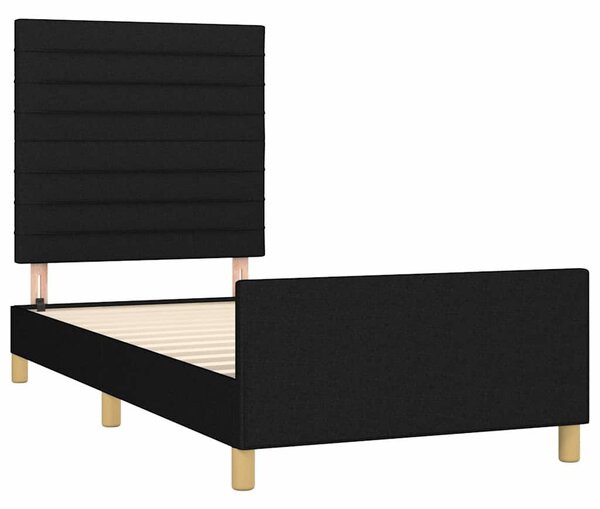 Rám postele bez matrací černá 90x200 cm textil 3125108