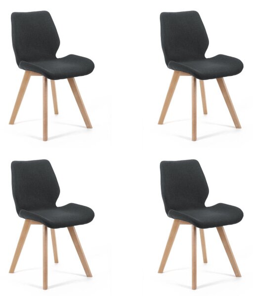 Set čtyř jídelních židlí SJ.0159 černé