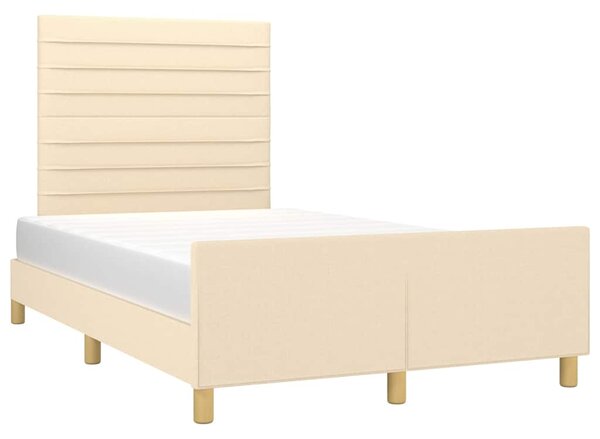 Rám postele bez matrace krémový 120 x 200 cm textil 3125127
