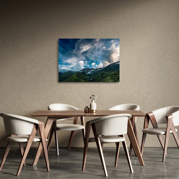 Skleněný obraz hor (70x50 cm)
