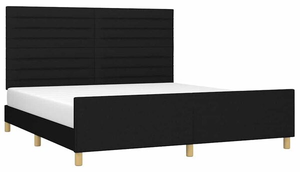 Rám postele bez matrace černý 180 x 200 cm textil 3125156