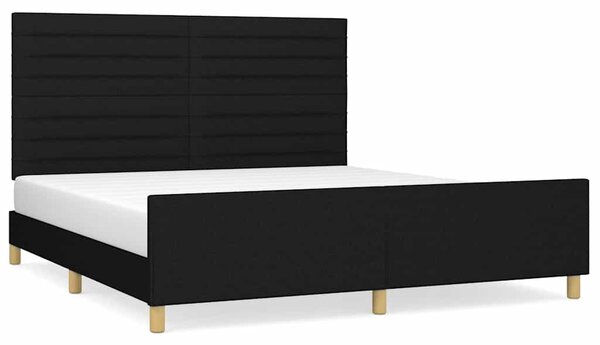 Rám postele bez matrace černý 180 x 200 cm textil 3125156