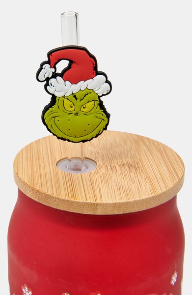 Sinsay - Hrnek s víčkem a brčkem Grinch - vícebarevná