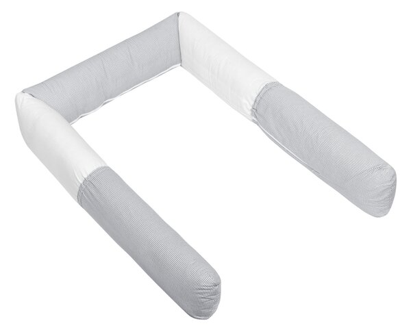 Bellatex Mantinel do postele VÁLEC průměr 16x280 cm Kostička šedá, bílá