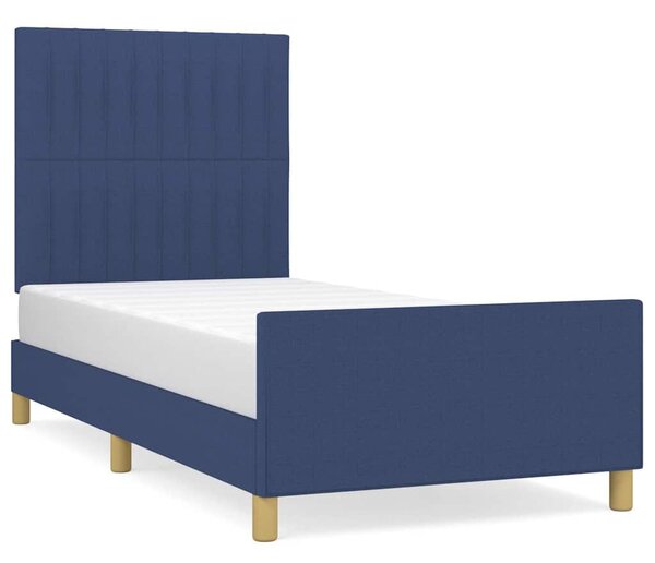 Rám postele bez matrací modrá 100x200 cm textil 3125201