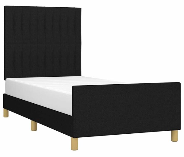 Rám postele bez matrace černá 80 x 200 cm textil 3125173