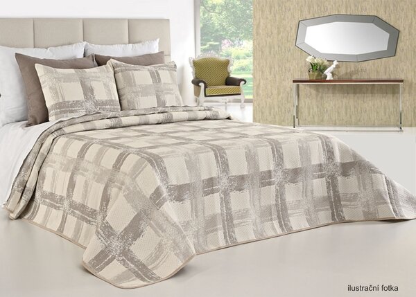 DekorTextil Přehoz na postel Xadrez - šedý ROZMĚR: (š/d) 240 x 260 cm