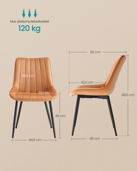 Set dvou jídelních židlí LDC090K01 (2 ks)