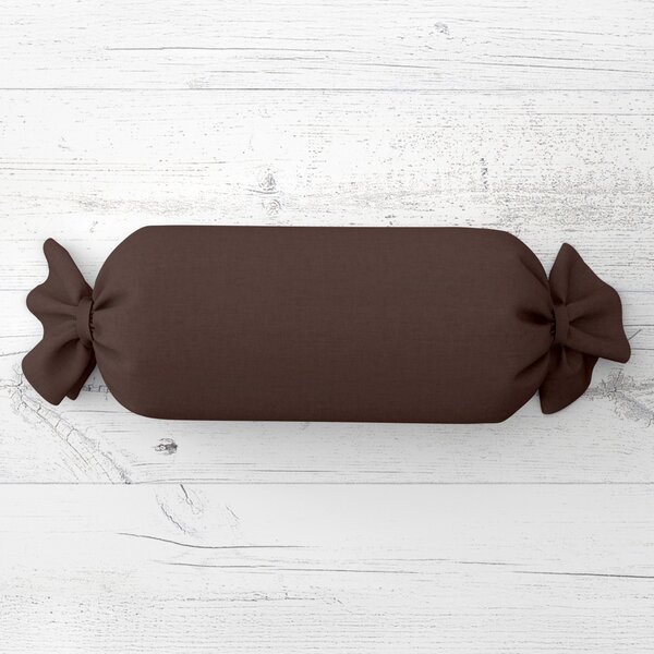 Biante Polštář válec bonbon Rongo RG-015 Tmavě hnědý 15x40 cm