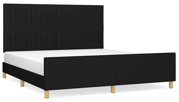 Rám postele bez matrace černý 160 x 200 cm textil 3125229