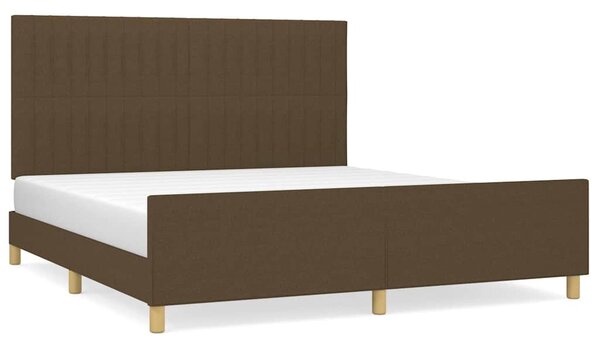 Rám postele bez matrace tmavě hnědý 160 x 200 cm textil 3125230