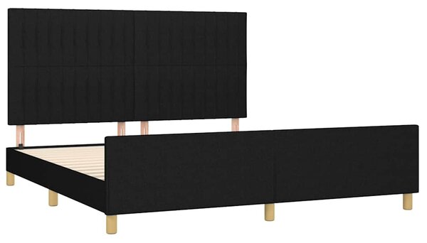 Rám postele bez matrace černý 160 x 200 cm textil 3125229