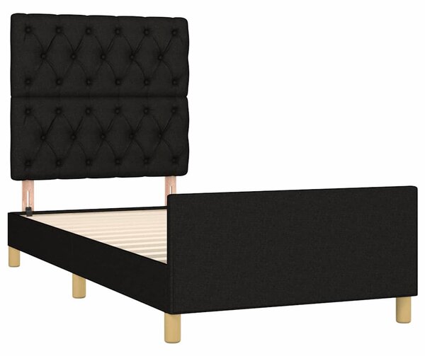 Rám postele bez matrace černá 80 x 200 cm textil 3125254