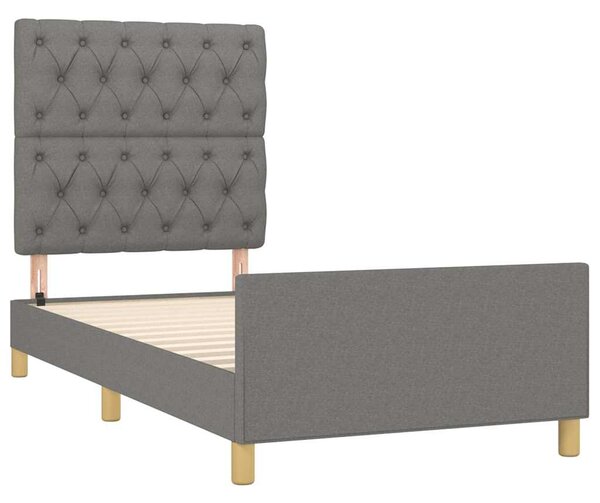 Rám postele bez matrace tmavě šedá 80 x 200 cm textil 3125253