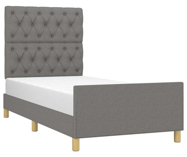 Rám postele bez matrace tmavě šedá 80 x 200 cm textil 3125253