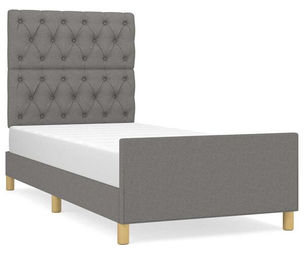 Rám postele bez matrace tmavě šedá 80 x 200 cm textil 3125253