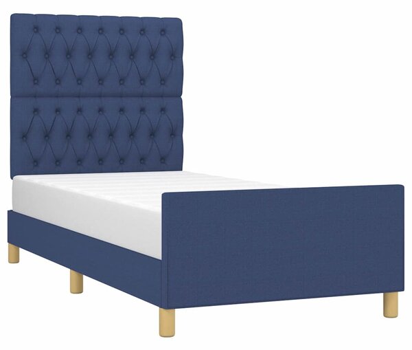 Rám postele bez matrací modrá 90x200 cm textil 3125274