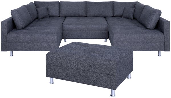 SEDACÍ SOUPRAVA, textil, antracitová P & B - Sedací soupravy, Online Only